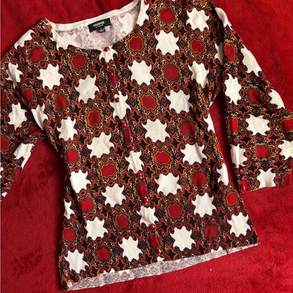 Premise women’s red button up cardigan sweater - Picture 1 of 5